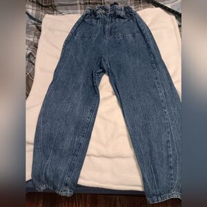 Aaron & Amber Paper Bag Waist and Baggy Mom Jeans Size S Pre-owned